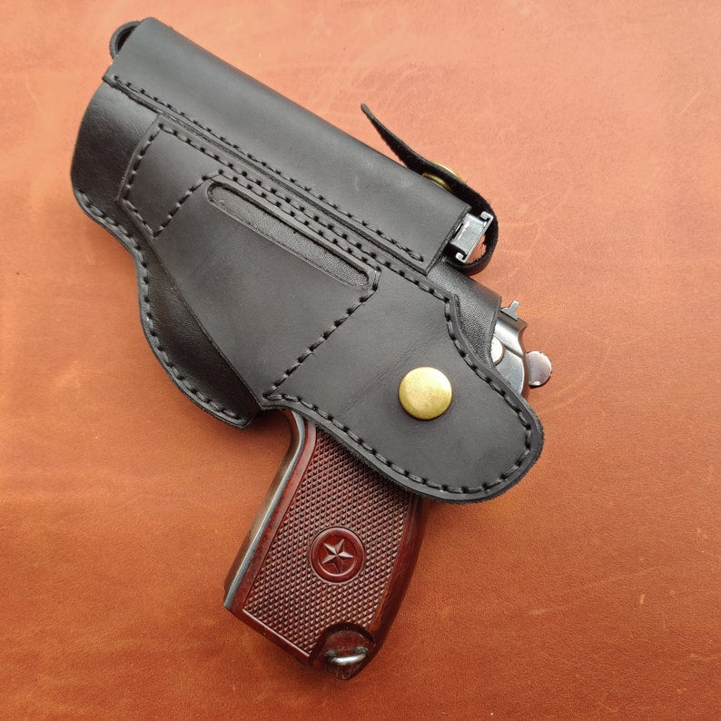 Leather Pistolet Makarov Holster Belt Carry PM Holster