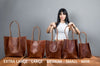Tote leather bag, Cognac leather tote, Leather tote bag, Small tote bag, Woman shoulder bag, Gift for woman, Leather shopping bag, Gift