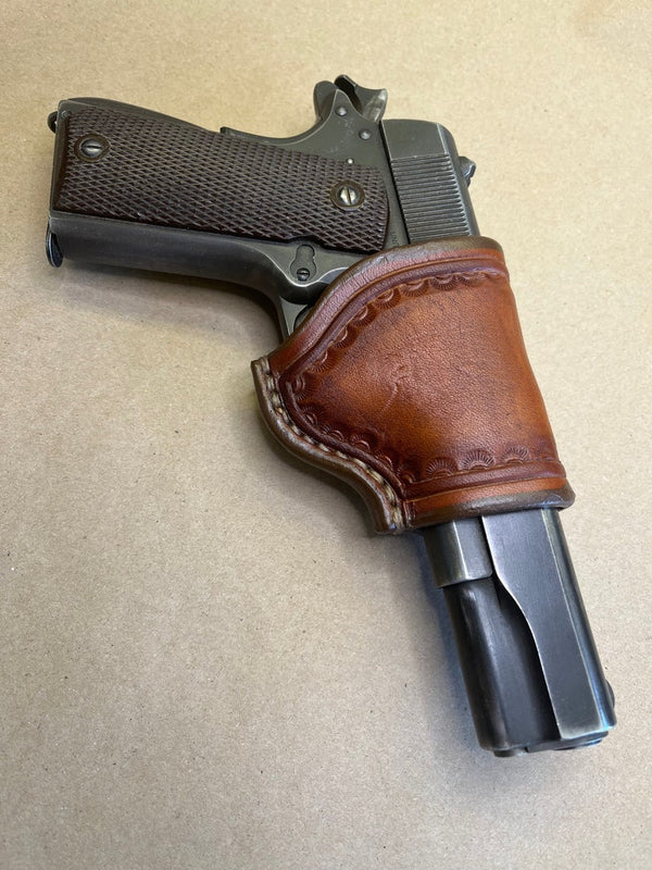 The "Slim" Holster for the Colt 1911 Govt. Model and Commander..... Handmade from Saddle Leather.