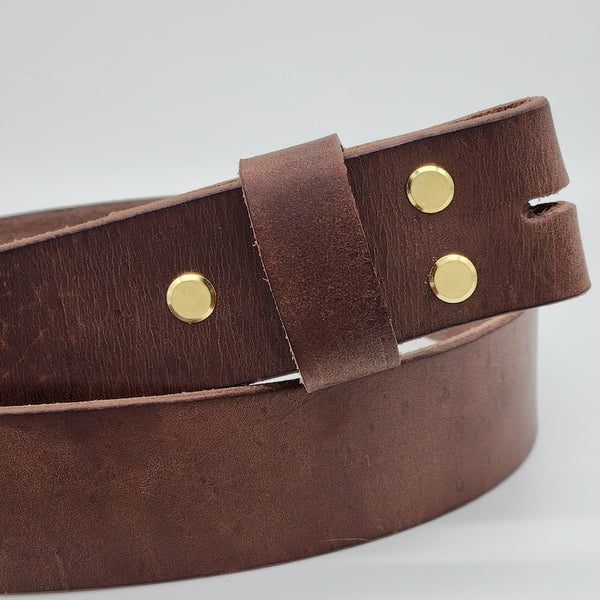 100% Full Grain Cowhide Interchangeable Replacement Leather Belt Strap - 1.5 inch wide