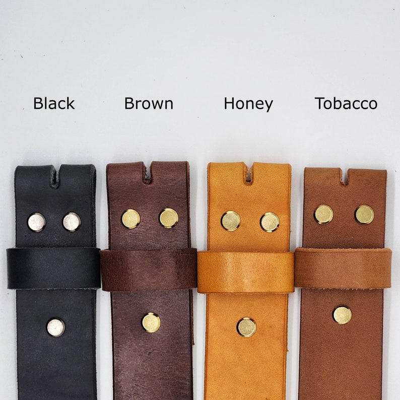 100% Full Grain Cowhide Interchangeable Replacement Leather Belt Strap - 1.5 inch wide
