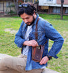 wearable leather bag, holster vest bag