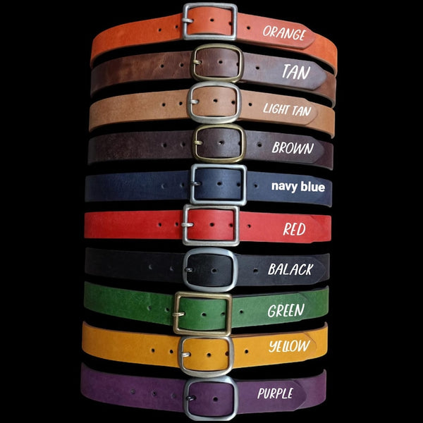 Women's Multicolored Leather Belt, Full Grain Leather Belt, 1.5"