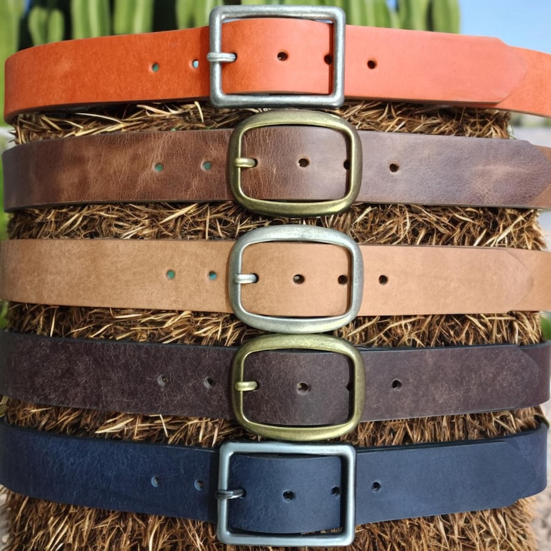 Women's Multicolored Leather Belt, Full Grain Leather Belt, 1.5