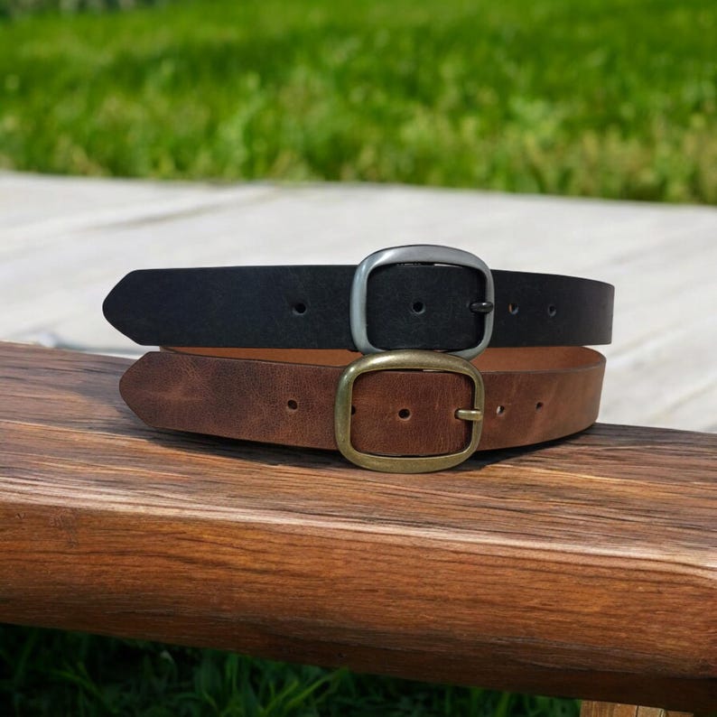Women's Multicolored Leather Belt, Full Grain Leather Belt, 1.5