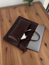 Personalized Leather briefcase laptop messenger bag leather satchel MacBook sleeve for 13 14 15 16 inches Mac Air pro M1 M2 M3 M4 office bag
