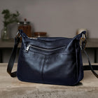Women's Genuine Cowhide Leather Bag: Ladies Classic Leather Shoulder Bag