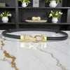 Vintage Minimalist Cowhide Leather Belt: Adjustable Genuine Leather Waist Strap for Blazers and Dresses