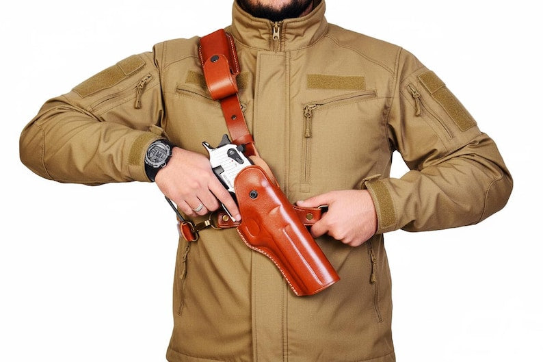 Premium Leather Chest Holster For Desert Eagle