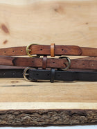 Handmade Full Grain, Cow Leather Belt: Customizable Buckle & Length, USA Made, 1" Wide