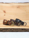 Handmade Full Grain, Cow Leather Belt: Customizable Buckle & Length, USA Made, 1" Wide