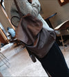 Genuine Leather Women Backpack: Handmade Large Size, Minimalist Pattern