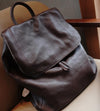 Genuine Leather Women Backpack: Handmade Large Size, Minimalist Pattern