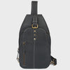 Full Grain Leather Sling Bag – Vintage Crossbody Backpack, Unisex Travel Shoulder Bag