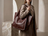 Leather Tote Bag For Women, Shoulder Tote Bag Leather, Casual Tote Bag For Everyday Use, Oversized Leather Tote Bag, Opened Leather Tote Bag