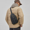 Full Grain Leather Sling Bag – Vintage Crossbody Backpack, Unisex Travel Shoulder Bag