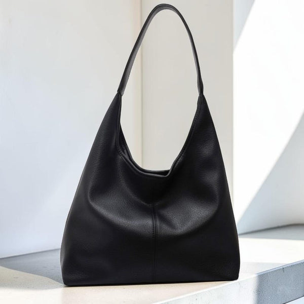 Women’s Leather Hand Bag | Leather Shoulder Tote Purse | Trendy Commuter Large Capacity Handbag | Casual Everyday Fashion Bag For Women