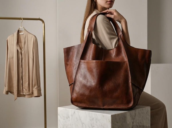 Leather Hobo Tote Bag, Oversized Tote Bag, Shopping Tote, Leather Carryall Bag, Shoulder Tote Bag, Large Hobo Bag, Leather Shopping Bag