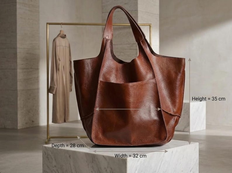 Leather Hobo Tote Bag, Oversized Tote Bag, Shopping Tote, Leather Carryall Bag, Shoulder Tote Bag, Large Hobo Bag, Leather Shopping Bag