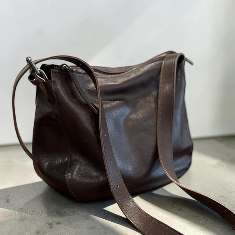 Genuine Leather Cowhide Tote Bag For Women, First Layer Cowhide Crossbody Purse, Casual Light Everyday Handbag, Leather Shoulder Bag Womens