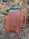 Slanted Leather Phone Holster, Leather phone case with belt loops, Pixel Samsung Kyocera iphone holster