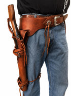 Handmade Leather Mare's Leg Holster with Belt, Western Cowboy Rig, Custom Leather Scabbard, Ranch Gear, Costume Accessory