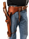 Handmade Leather Mare's Leg Holster with Belt, Western Cowboy Rig, Custom Leather Scabbard, Ranch Gear, Costume Accessory