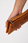 Genuine Leather Handbag, Leather Travel Clutch Bag, Leather Pouch, Toiletry Bag, Clutch Purse for Men and Women
