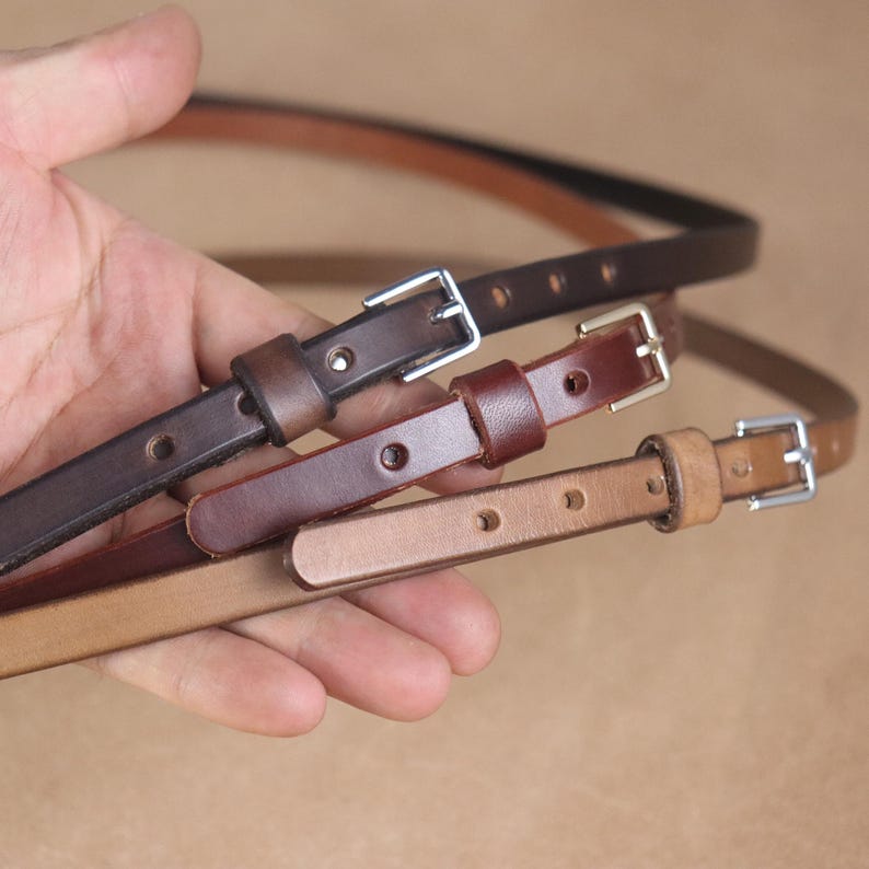 Thin Belts For Dresses Leather Skinny Belt