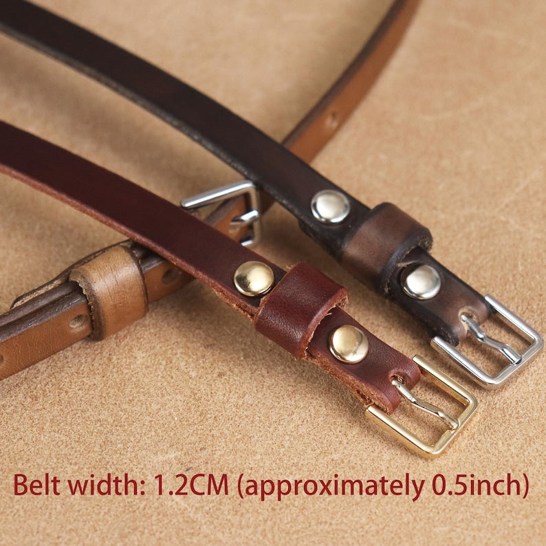 Thin Belts For Dresses Leather Skinny Belt