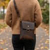 Handcrafted Full Grain Leather Crossbody Bag, Rustic Vintage Sling Satchel