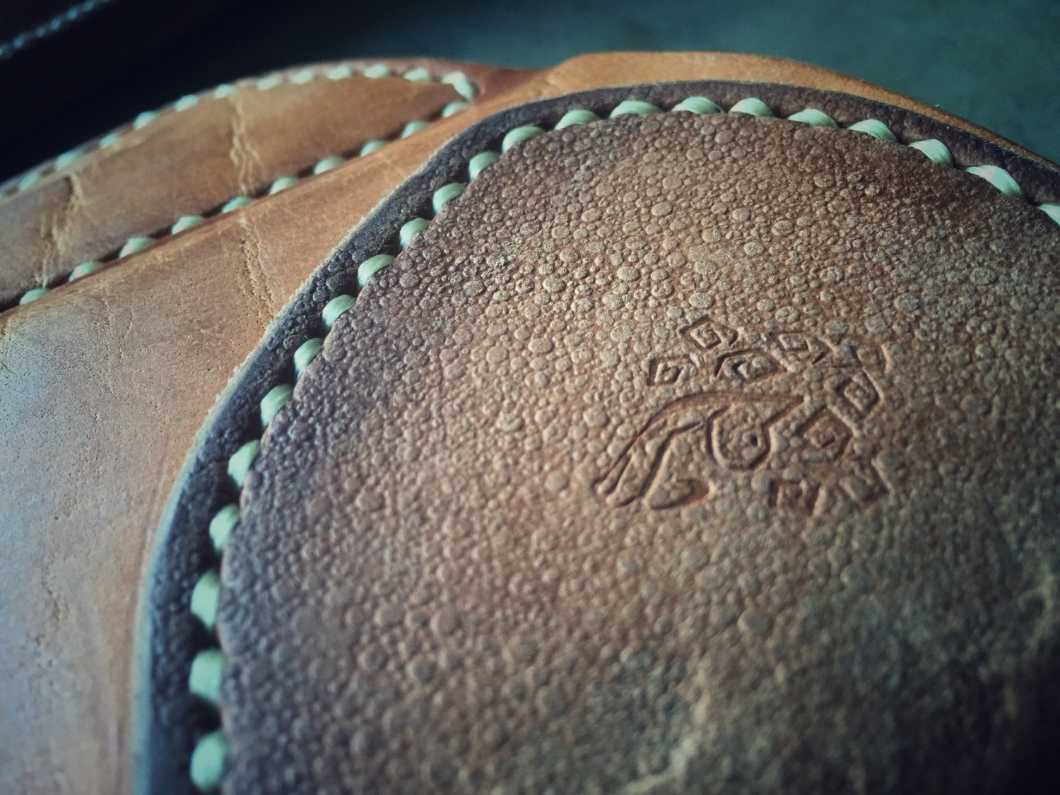 Handmade Leather iPhone Belt Holster: Embossed Design