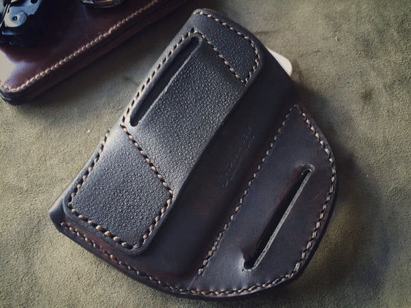 Handmade Leather iPhone Belt Holster: Embossed Design