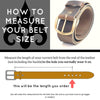 Plain Leather Belt - Distressed Leather Belt with Brass Hardware - Simple Rugged Men Gift for Guys