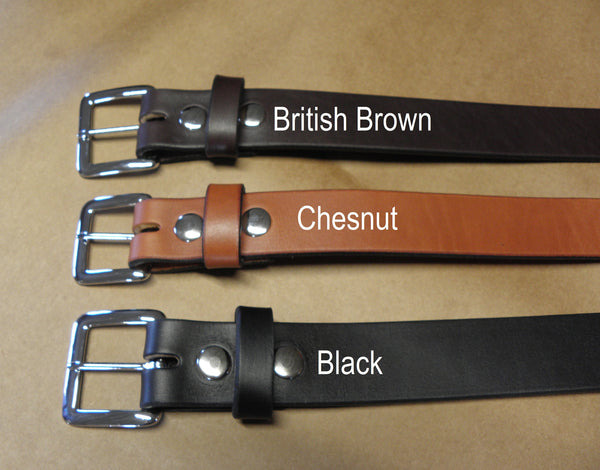 Stitched Traditional Buckle Handmade Leather Belt, 100% Full Grain Genuine Leather, Non-Layered, English Bridle Leather, Leather Belt Men