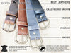 Plain Leather Belt - Distressed Leather Belt with Brass Hardware - Simple Rugged Men Gift for Guys