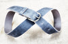 Plain Leather Belt - Distressed Leather Belt with Brass Hardware - Simple Rugged Men Gift for Guys