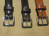 Stitched Traditional Buckle Handmade Leather Belt, 100% Full Grain Genuine Leather, Non-Layered, English Bridle Leather, Leather Belt Men