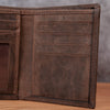 Personalized Full Grain Leather Mens Trifold Wallet: Initials and Inside Engraving