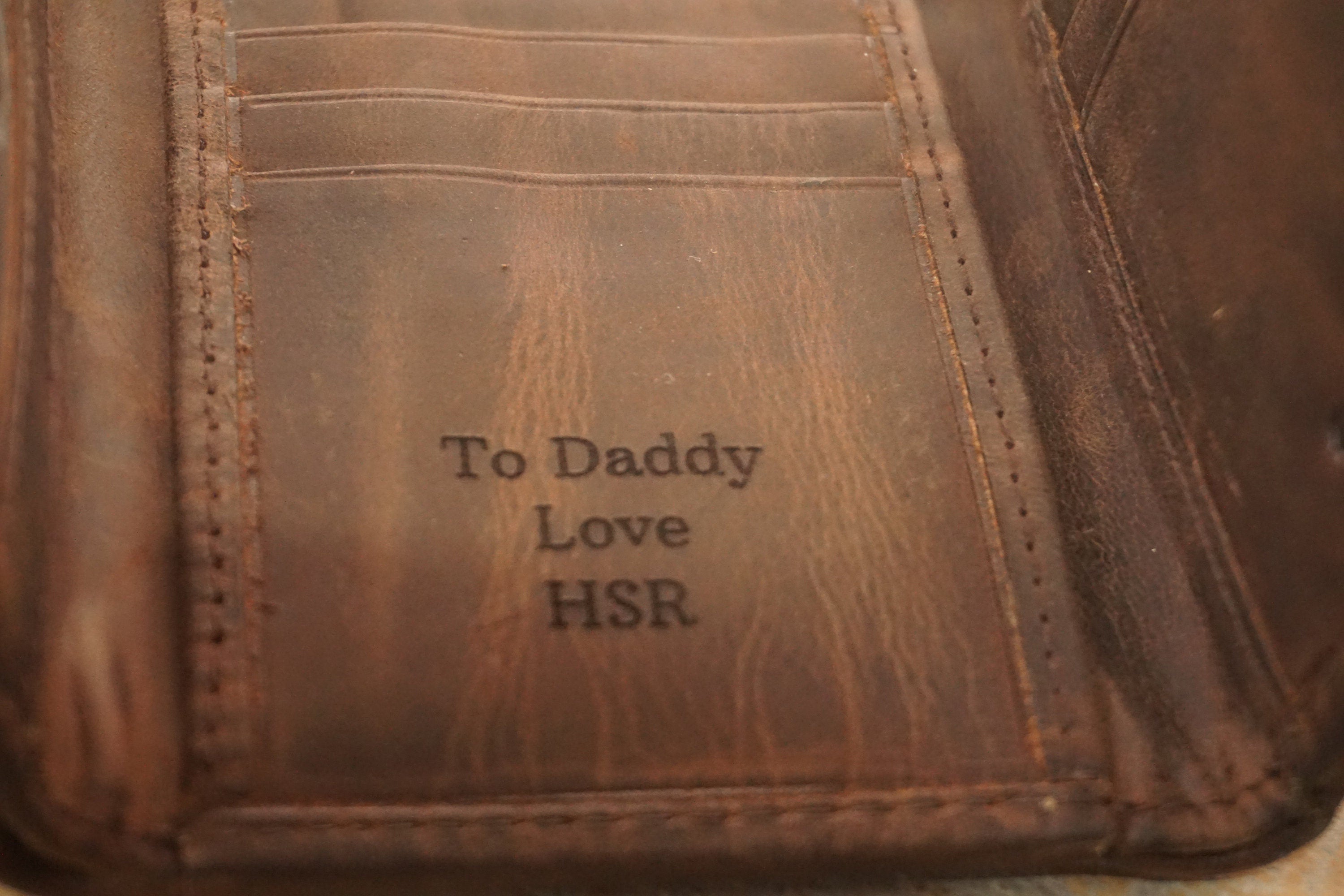 Leather Wallet XLarge Bilfold : Rustic Oiled-Tanned, Extra Card Space Personalized