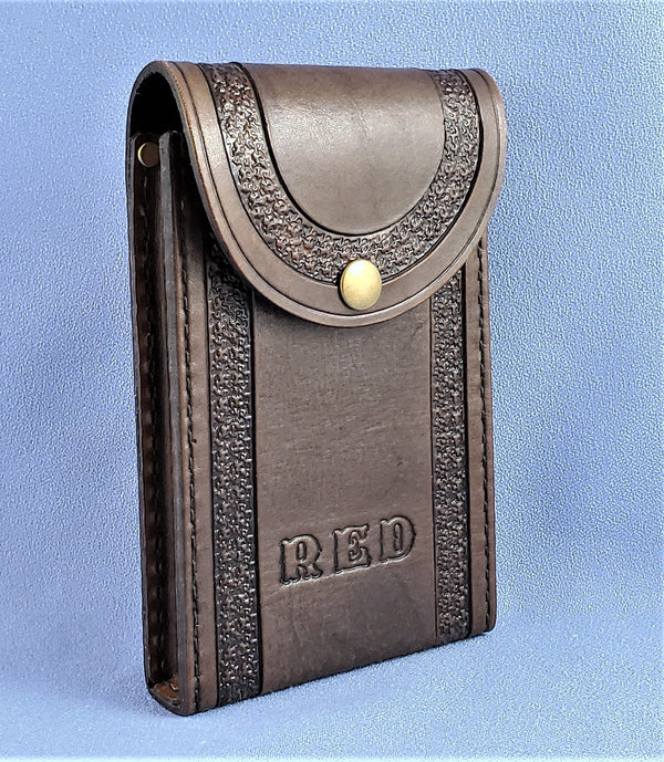 Hand Carved Leather Cell Phone Holster: Custom Fit, Personalized
