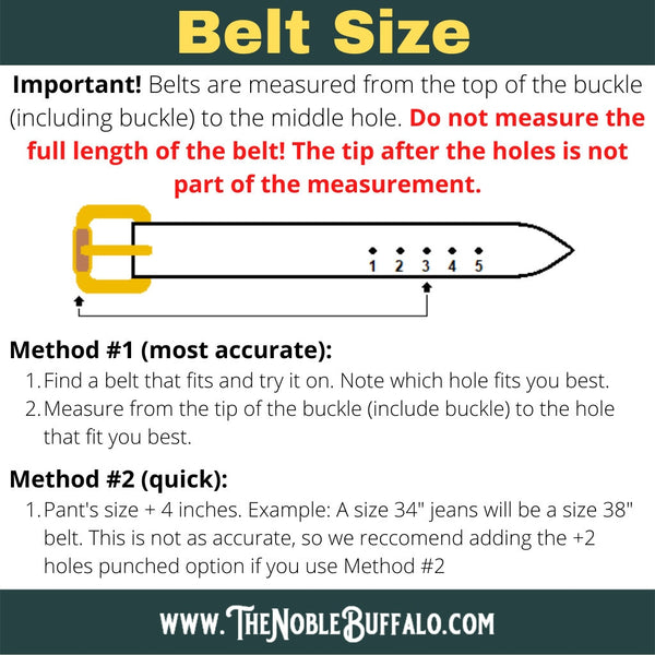 Leather Buffalo Belts (firm) - USA Handmade