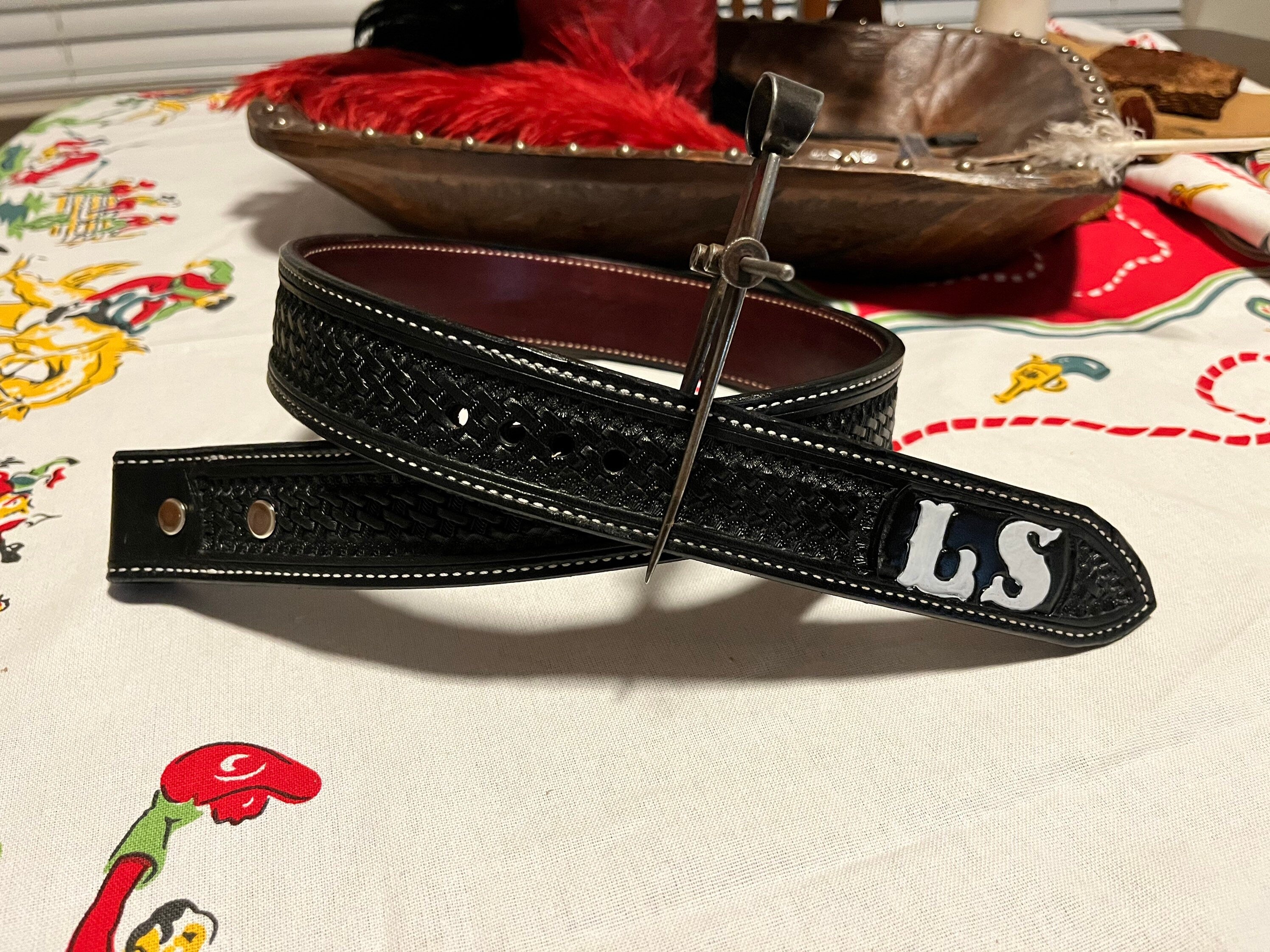 Basket Stamp Belt with Brand or initials