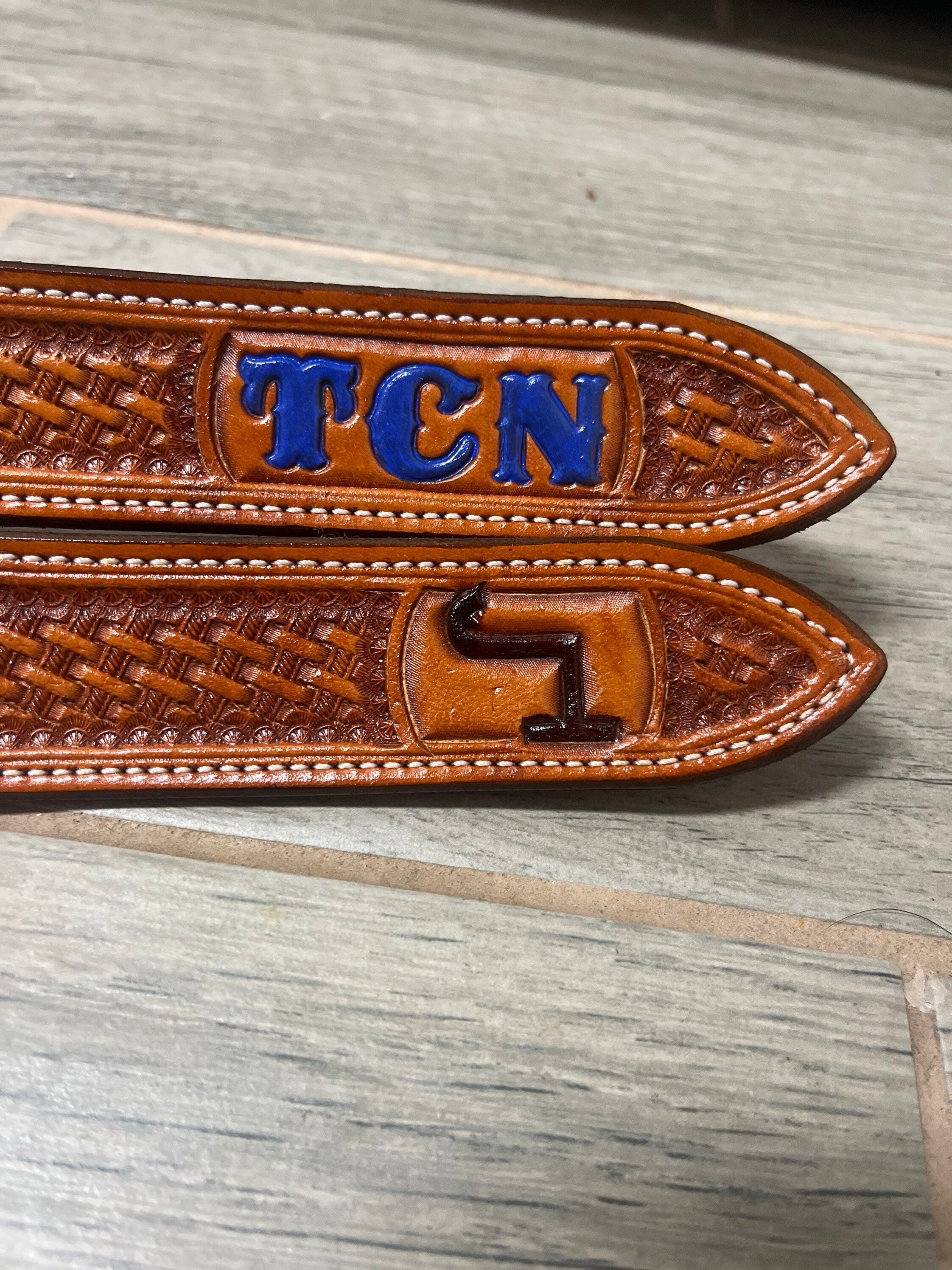 Basket Stamp Belt with Brand or initials