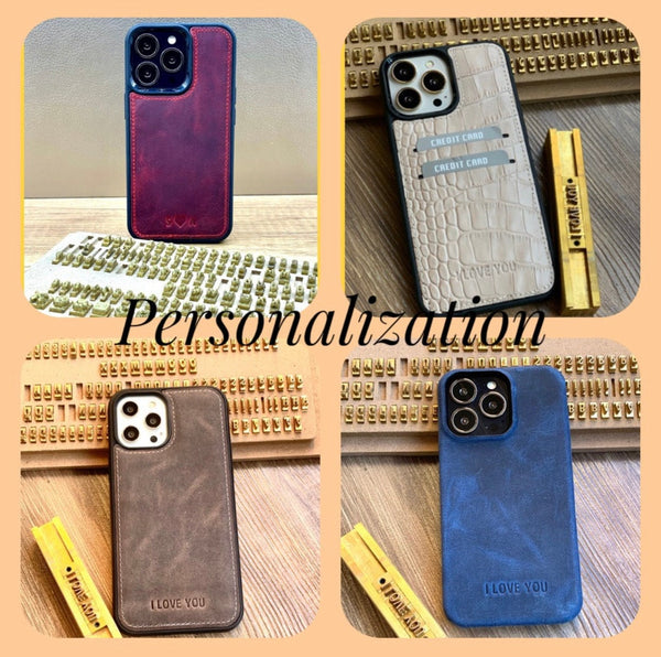 Custom Tumbled Phone Case, Tan Phone Cover, iPhone 14, 13, 12, 11, Pro Max / Plus Case, Snap on Full Cover, Luxury Leather Phone Cover