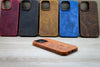 Custom Tumbled Phone Case, Tan Phone Cover, iPhone 14, 13, 12, 11, Pro Max / Plus Case, Snap on Full Cover, Luxury Leather Phone Cover