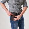 Engraved leather belt phone case, Leather belt phone pouch, Cell phone belt holder, Phone belt case, Phone holsters, Leather belt wallet