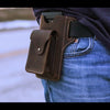 Personalized Full Grain Leather Cell Phone Holster, Men's Belt Case