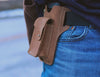 Personalized Full Grain Leather Cell Phone Holster, Men's Belt Case