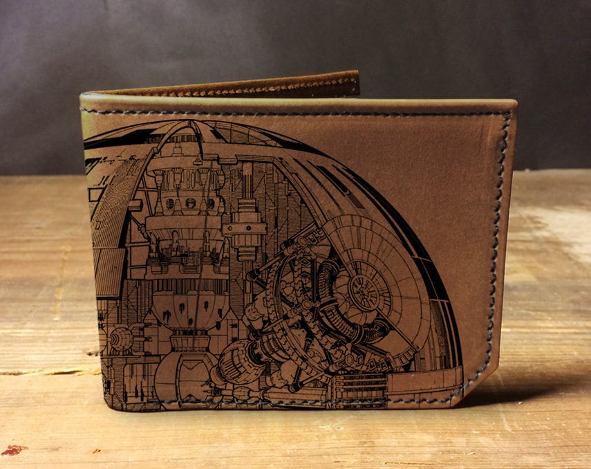 Death Star - Handmade Leather Bifold Wallet